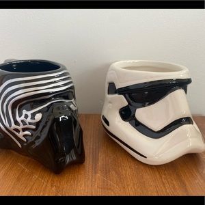 Star Wars ceramic mugs 2 Storm Trooper Darth Vader